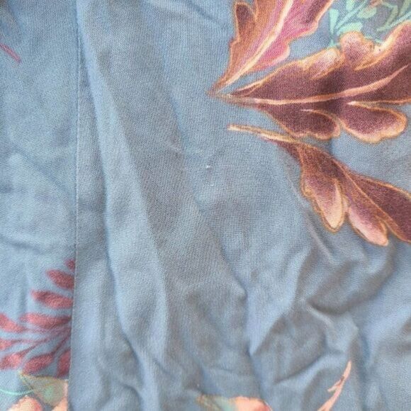 Skylar + Madison Blue Floral Wrap Open Back Boho Maxi Dress Small Summer - Picture 6 of 6